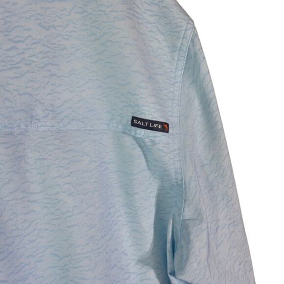 SALT LIFE SLX Vented LongSleeve Button Up Fishing Shirt Mens Size XL - Picture 5 of 12